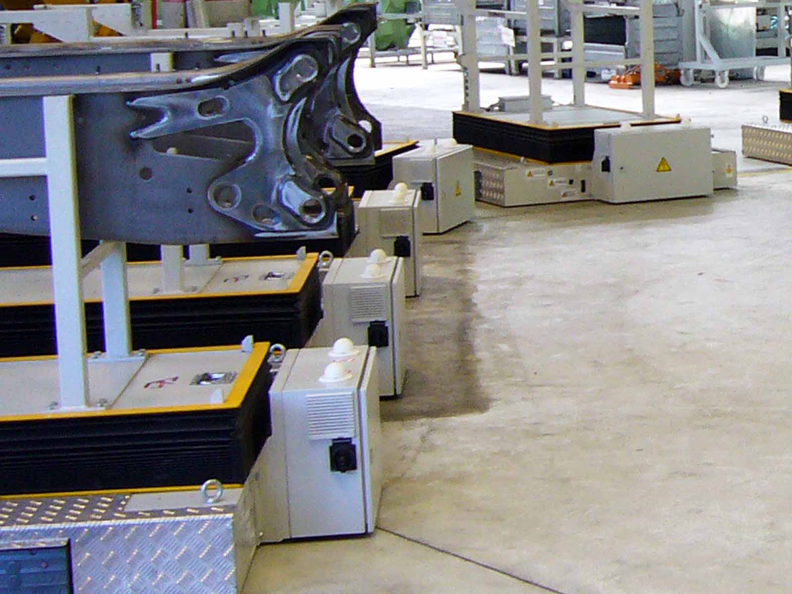 Automated Guided Vehicles (AGVs) and the radio data transmission system DATAEAGLE